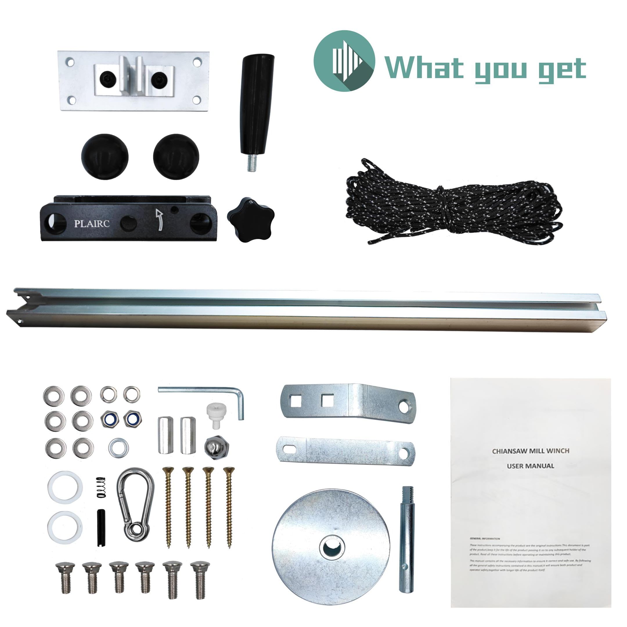 Kit de cabrestante de motosierra con cabrestante y sistema de anclaje de brazo de palanca, mayor ventaja del molino de motosierra hace que el fresado sea más fácil y corte más suave para
