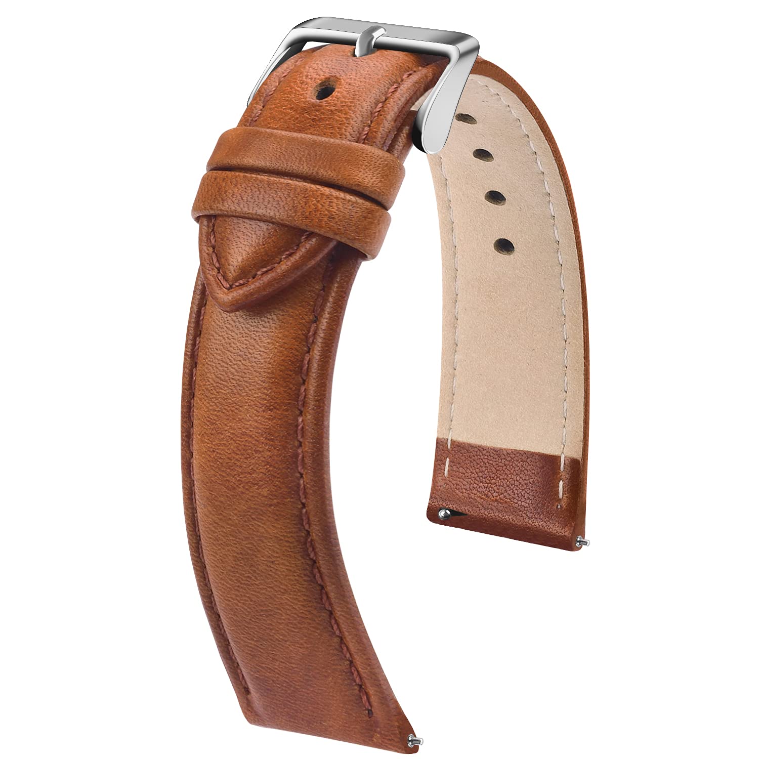 Fullmosa 22mm Watch Straps for Men Women Leather Replacement Bands Compatible with Samsung Galaxy Watch 3, Galaxy 46mm, Garmin Vivoactive 4