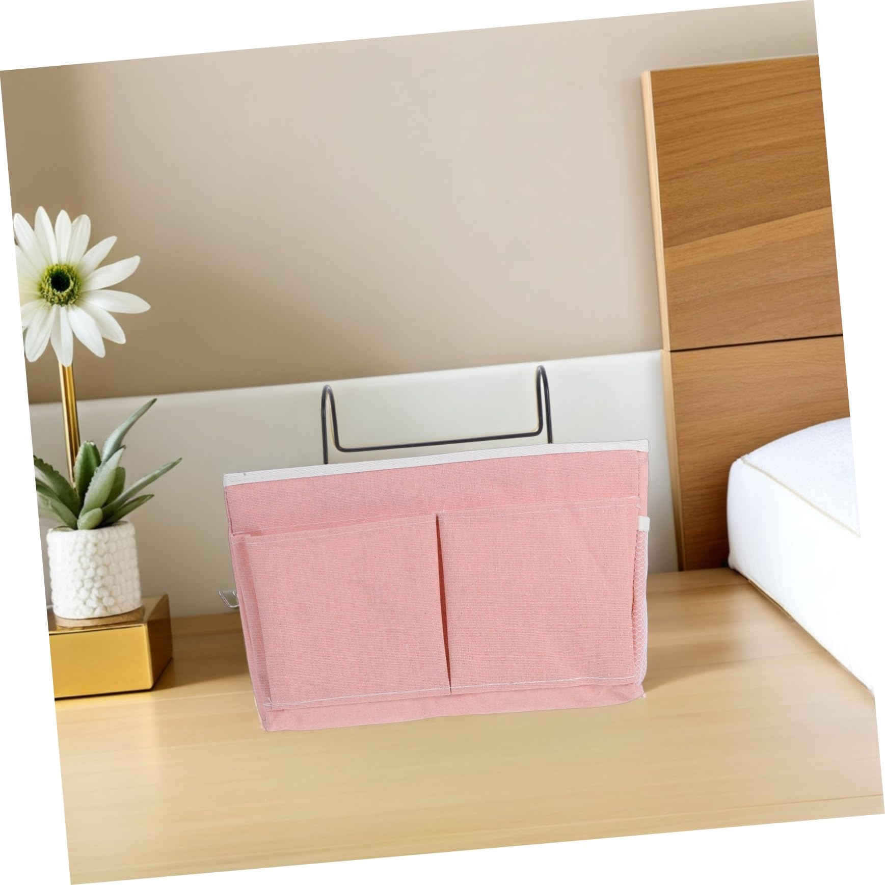 IMIKEYA 2pezzi Borsa Portaoggetti da Appendere in Tessuto Organizer per Libri e Oggetti Essenziali per Letti Castello e Dormitori con Tasche per Comodino