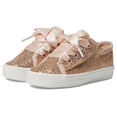 Keds Kids Kickstart Jr. Celebrations (Toddler/Little Kid) Girls Shoes Rose Gold Sparkle