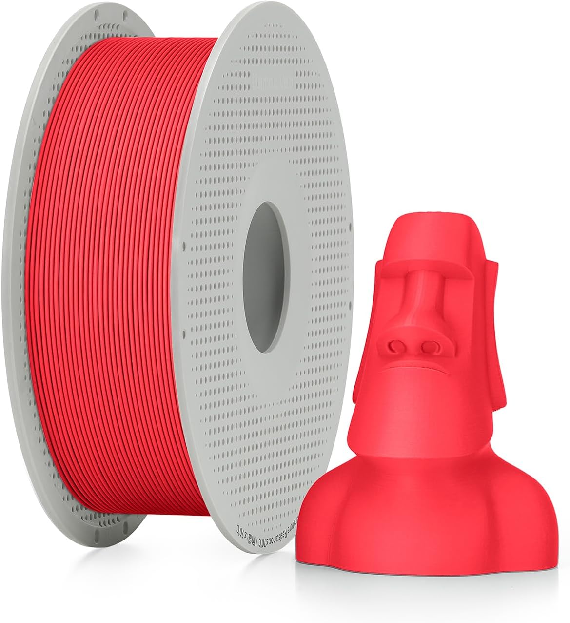 Bambu Lab PLA Matte Filament 1.75mm 1kg Spool - PLA 3D Printer Filament, Smooth Finish, Low Warp, Easy to Print, Compatible with Bambu Lab & Most FDM 3D Printers - Matte Scarlet Red (11200) - Spool