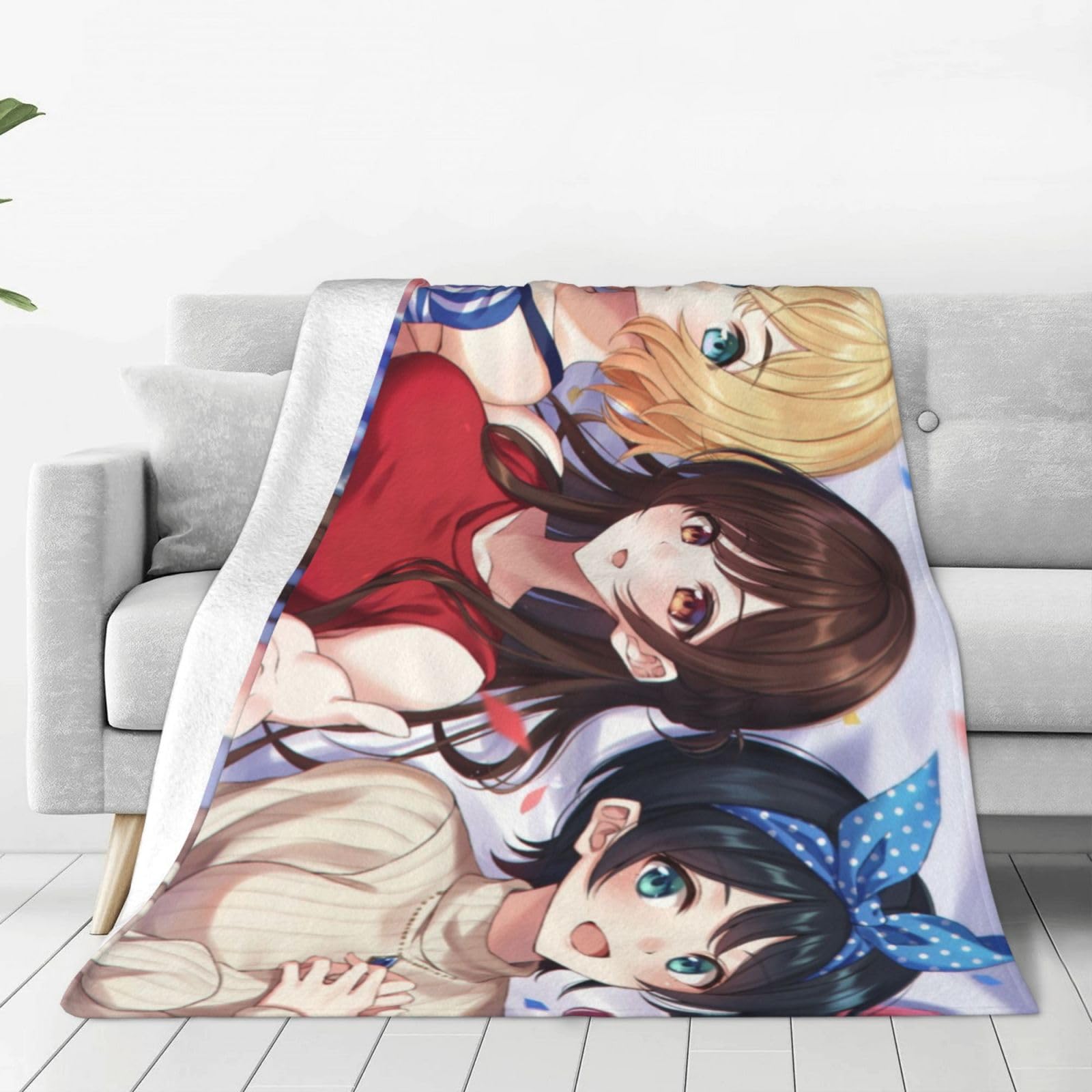 彼女、お借りします 水原千鶴 ブランケット Amazon｜夏用 ブランケット 毛布 冷房対策 かわいい アニメ柄