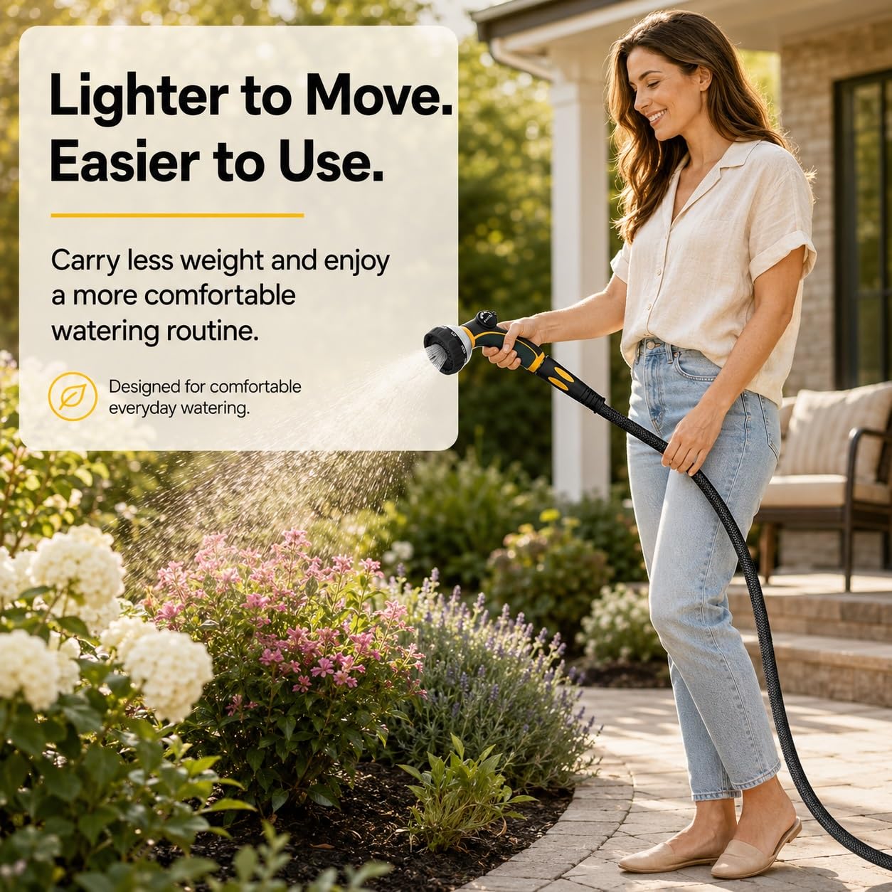 TheFitLife Tubo da giardino da 1,5 m, resistente, leggero, senza pieghe