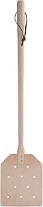 Redecker Flyswatter with Beechwood Handle and Punched Leather Head, Flexible Leather Head is Stain Resistant and Easy to Clean, Hanging Loop for Storage, 20 inches, Made in Germany