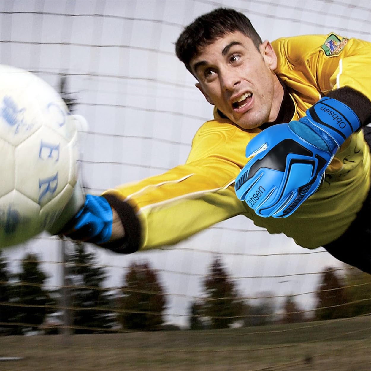 Soccer Goalie Gloves with Finger Spines, Soccer Goalkeeper Gloves for Kids, Youth&Adult , Strong Grip Anti-Slip Latex Palm Breathable Goalkeeping Gloves with Finger Protection, Men/Women/Boys/Girls - Image 5