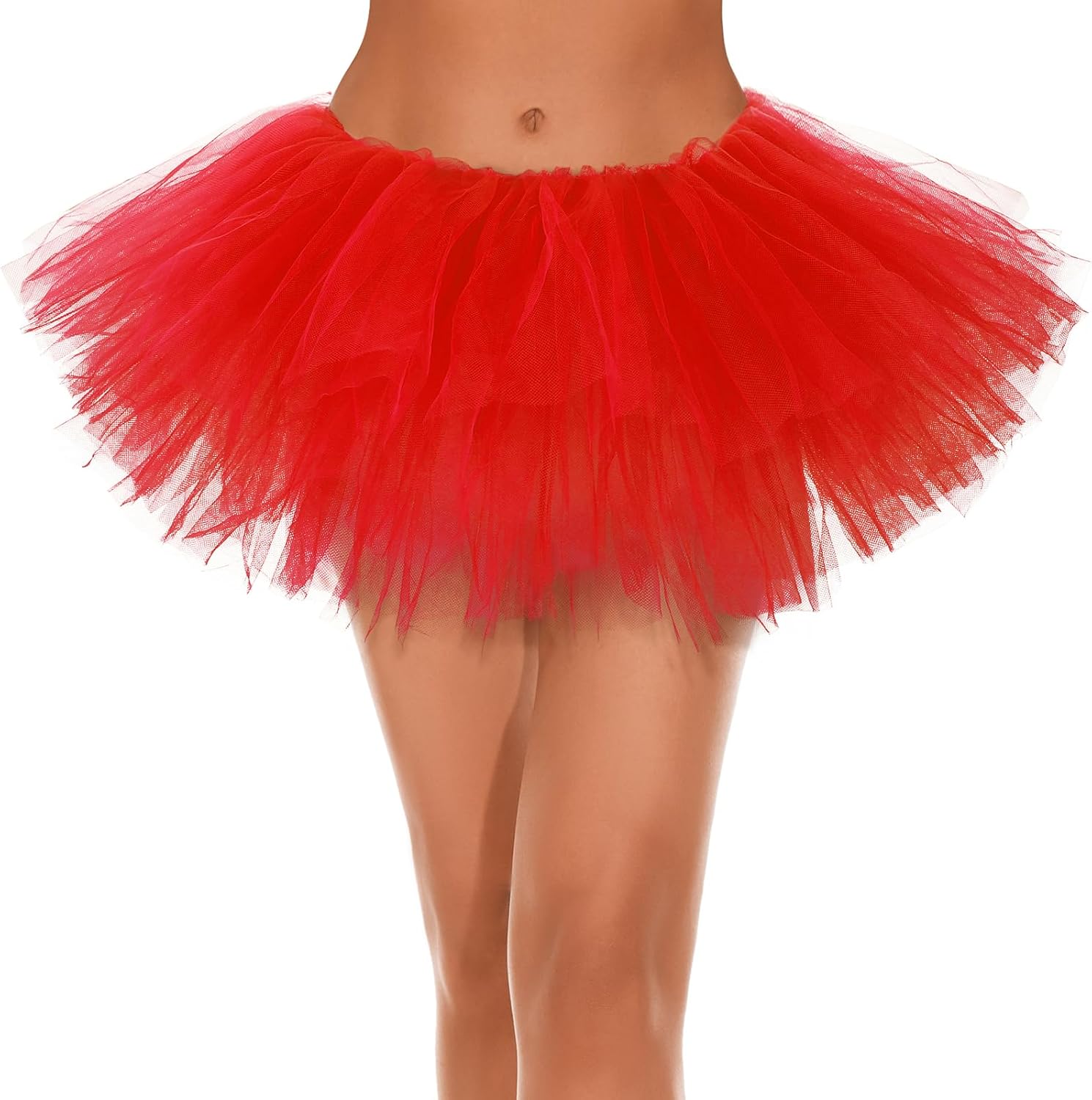 Women's Tutu Skirt Elastic 5 Layered Vintage Tulle Ballet Skirt Party Festival Costume