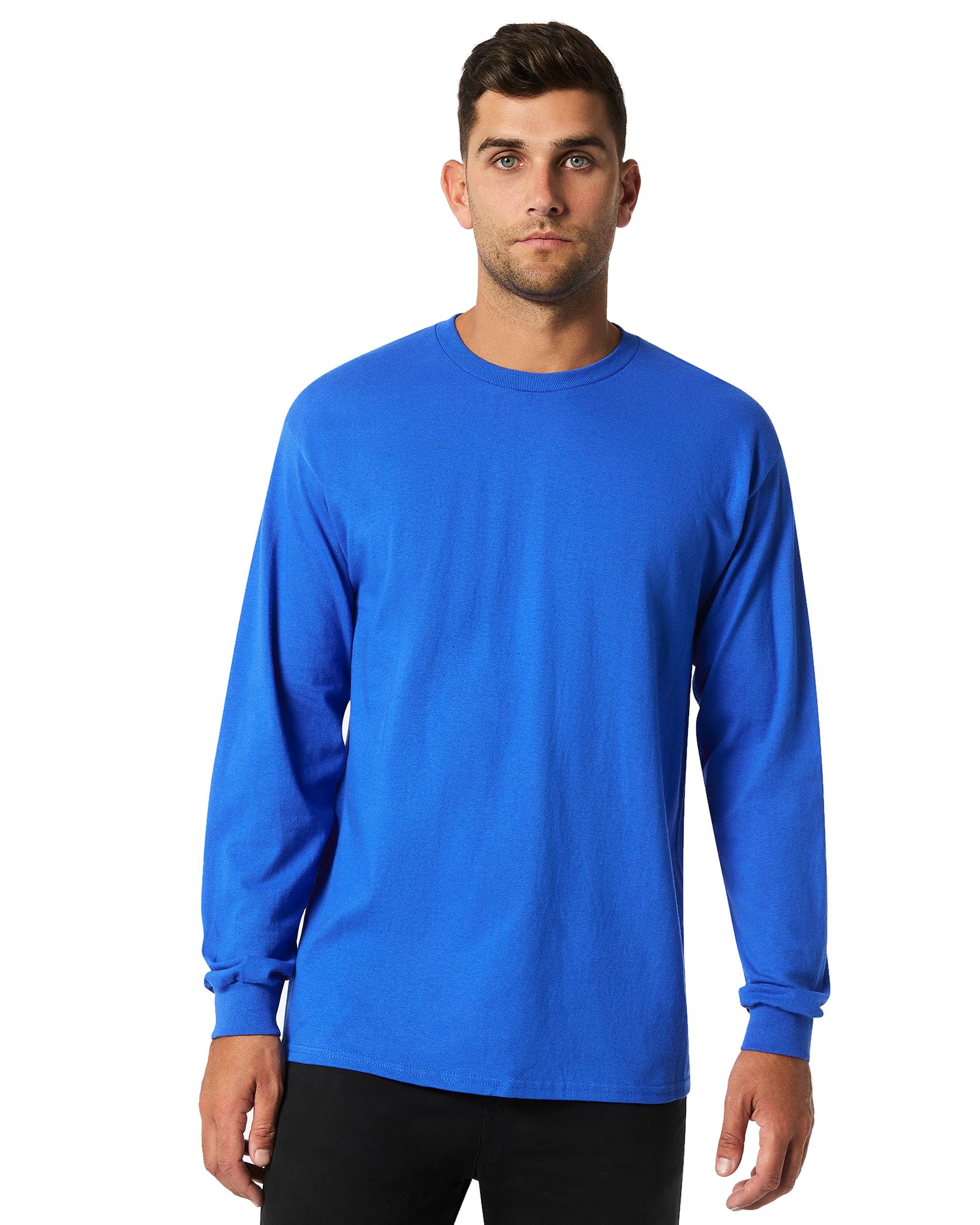 GILDAN Ultra Cotton - 100% Cotton Long-Sleeve T-Shirt. G2400 Royal