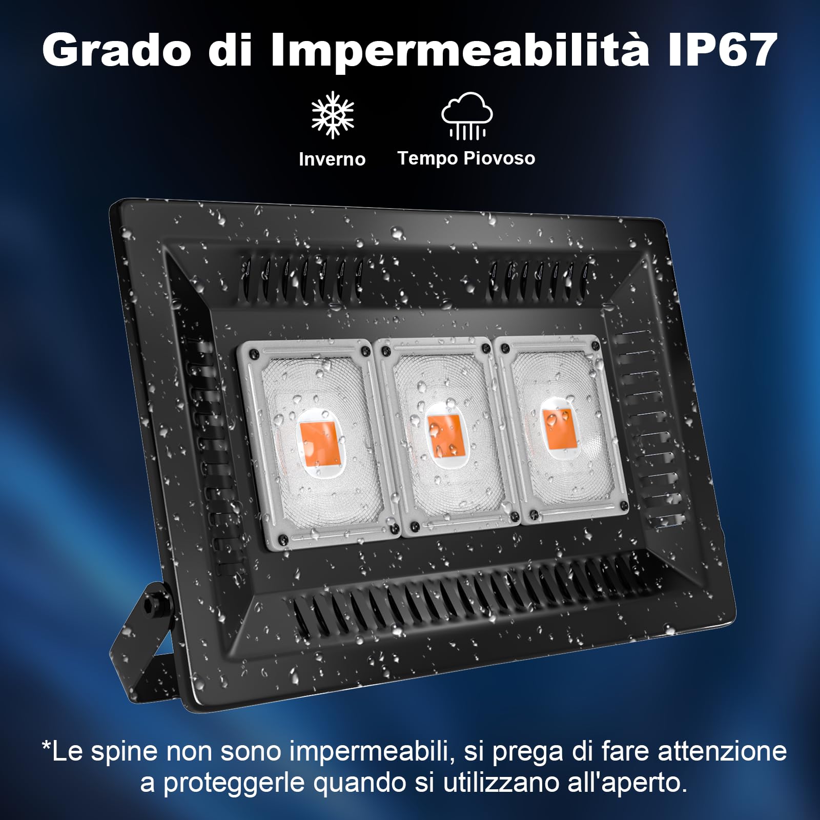 Profey Lampada per Piante, P600 Grow Light Spettro Completo LED, Impermeabili IP67 Lampade Piante COB,Luce Piante per Coltivazione di Ortaggi in Serra e Interno,Tutto L'Anno