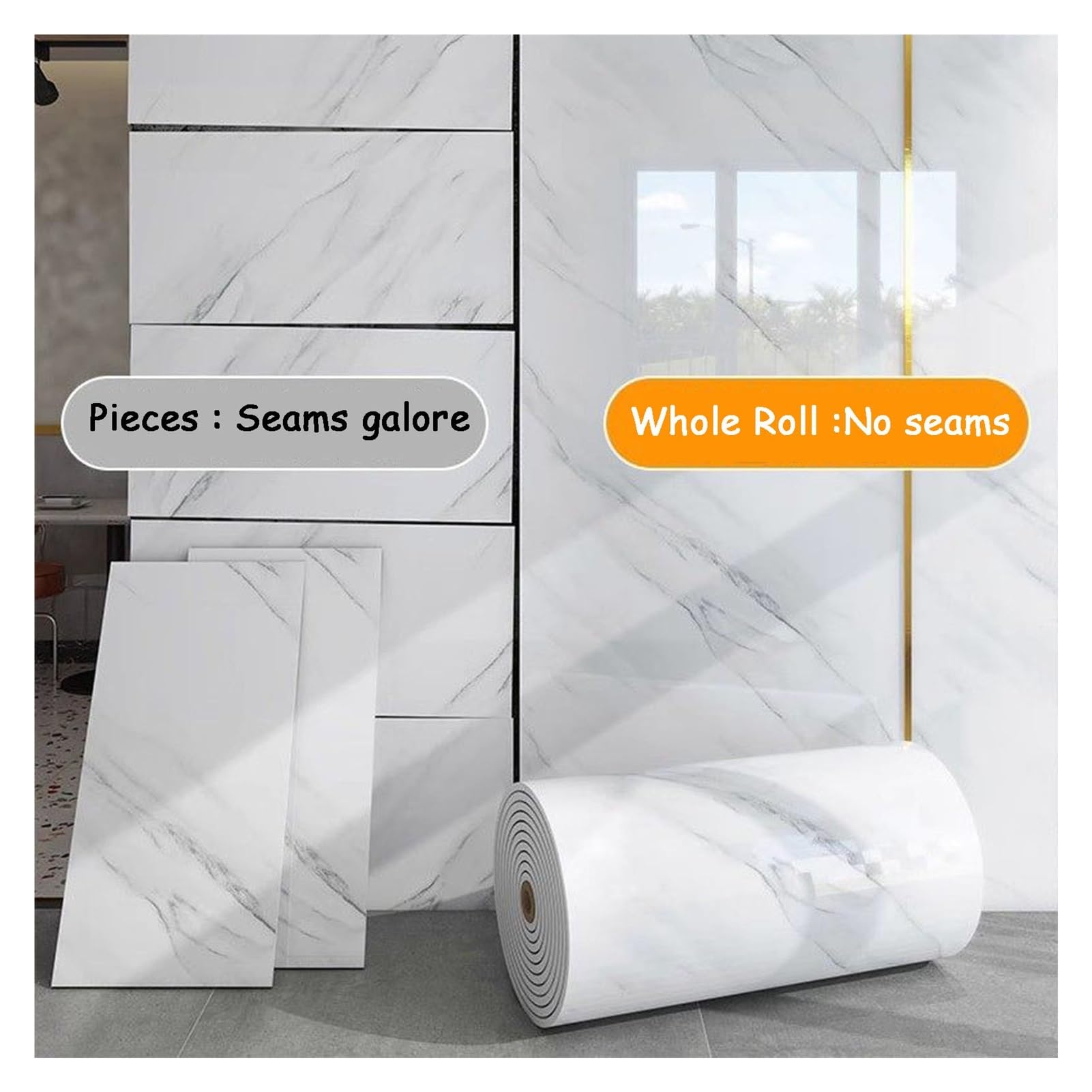 Tapeta 3D z białej cegły, odklej i przyklej, rolka tapety XPE, ochrona przed uderzeniami do dekoracji ścian wewnętrznych, salonu, biura i domu (E, 80 x 30 m)