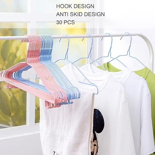 Miniatura 2 de 30 Piece Non Slip Hangers with Slim Metal Hangers Hook Design Eco Friendly and Durable Home Organization Hangers(30 Pieces in Random Colours)