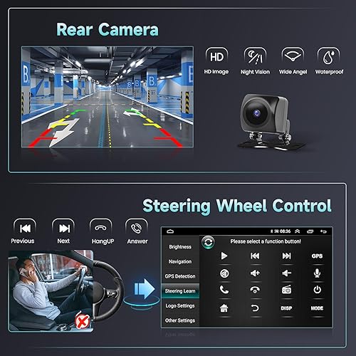 Miniatura 6 de Estéreo de coche Android para Toyota Tacoma 2005-2013 con Carplay inalámbrico Android Auto, 2G+64G, Hikity de 9 pulgadas, pantalla táctil Bluetooth,