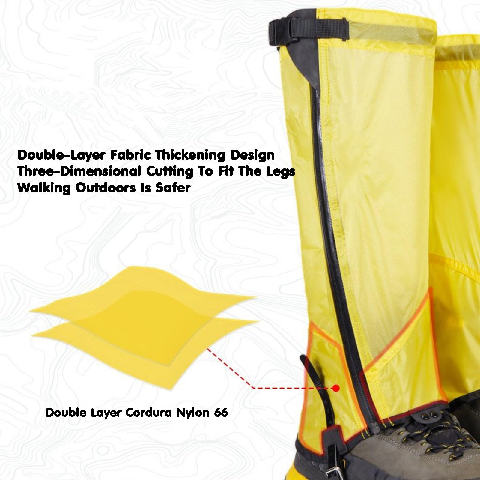 Guêtres De Jambe, Guêtres De Bottes Imperméables, Couvre-Chaussures De Neige, Protections De Serpent Imperméables Et Durables, Adaptées À l'escalade, Au Camping, À La Randonnée