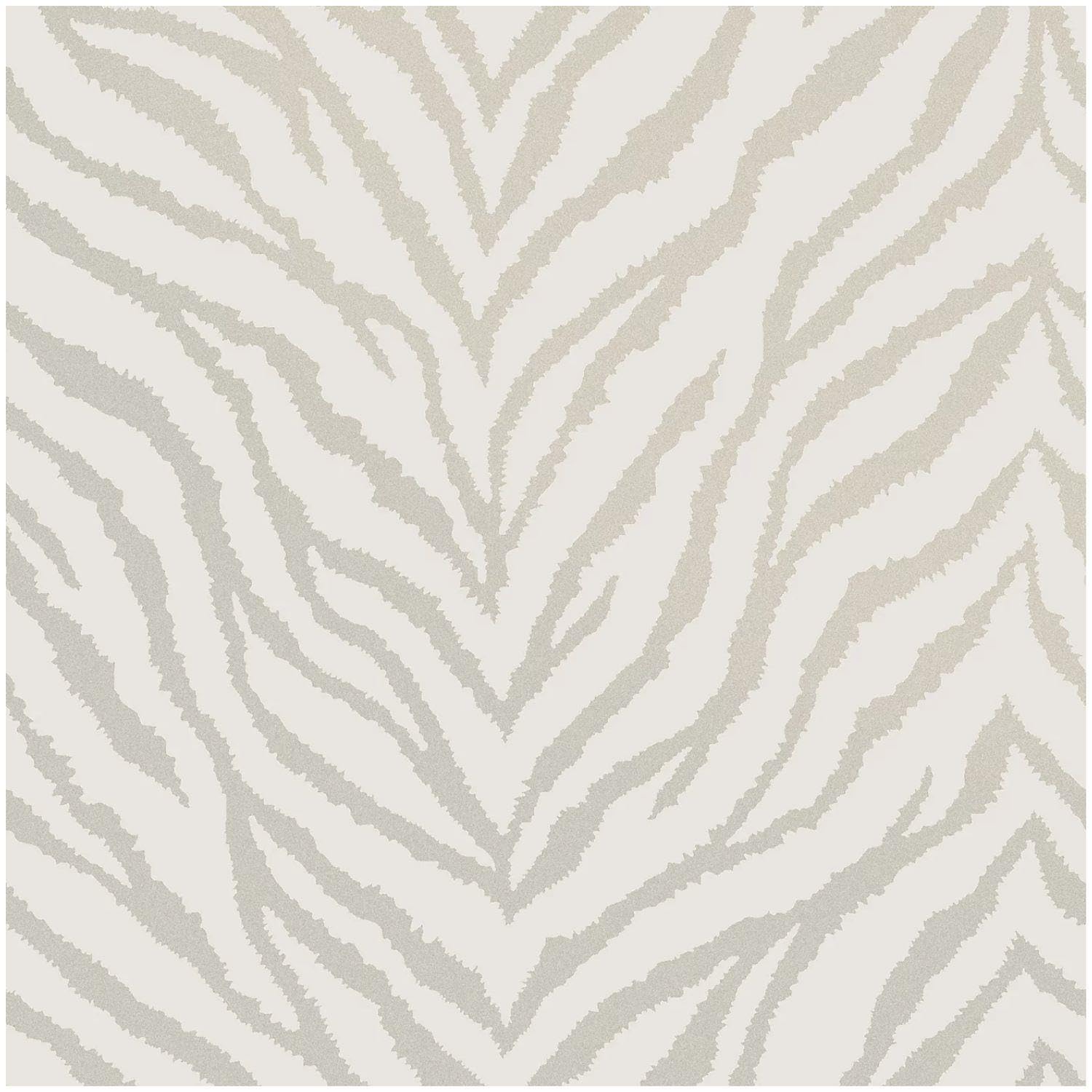 Yöl Off White Statement Dazzle Zebra Wallpaper - Animal Print Washable Wallcovering - 10.05M X 53Cm Roll - Bedroom Living Room Dinning Room - Feature Wall