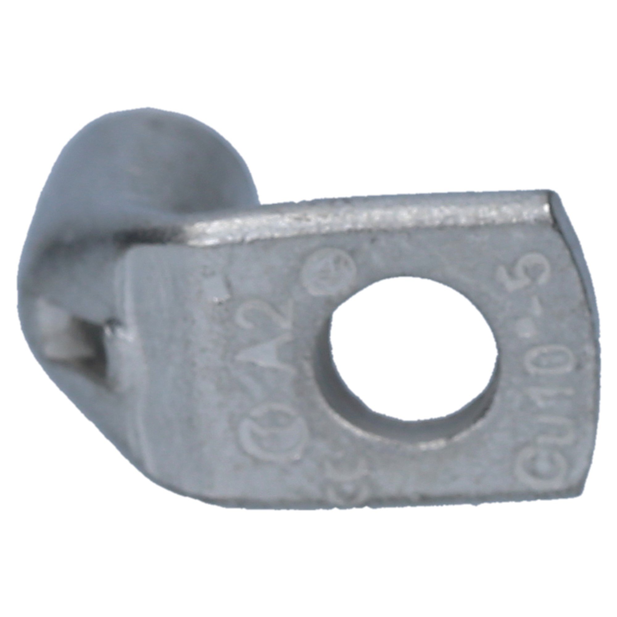 Kalitec 100x Cosse de Câble Coudée 90° 10 mm² M5, Cuivre Étamé A2-L5 | Connecteur tubulaire non isolé pour installation électrique, auto et jardin avec trou d'inspection pour sertissage.