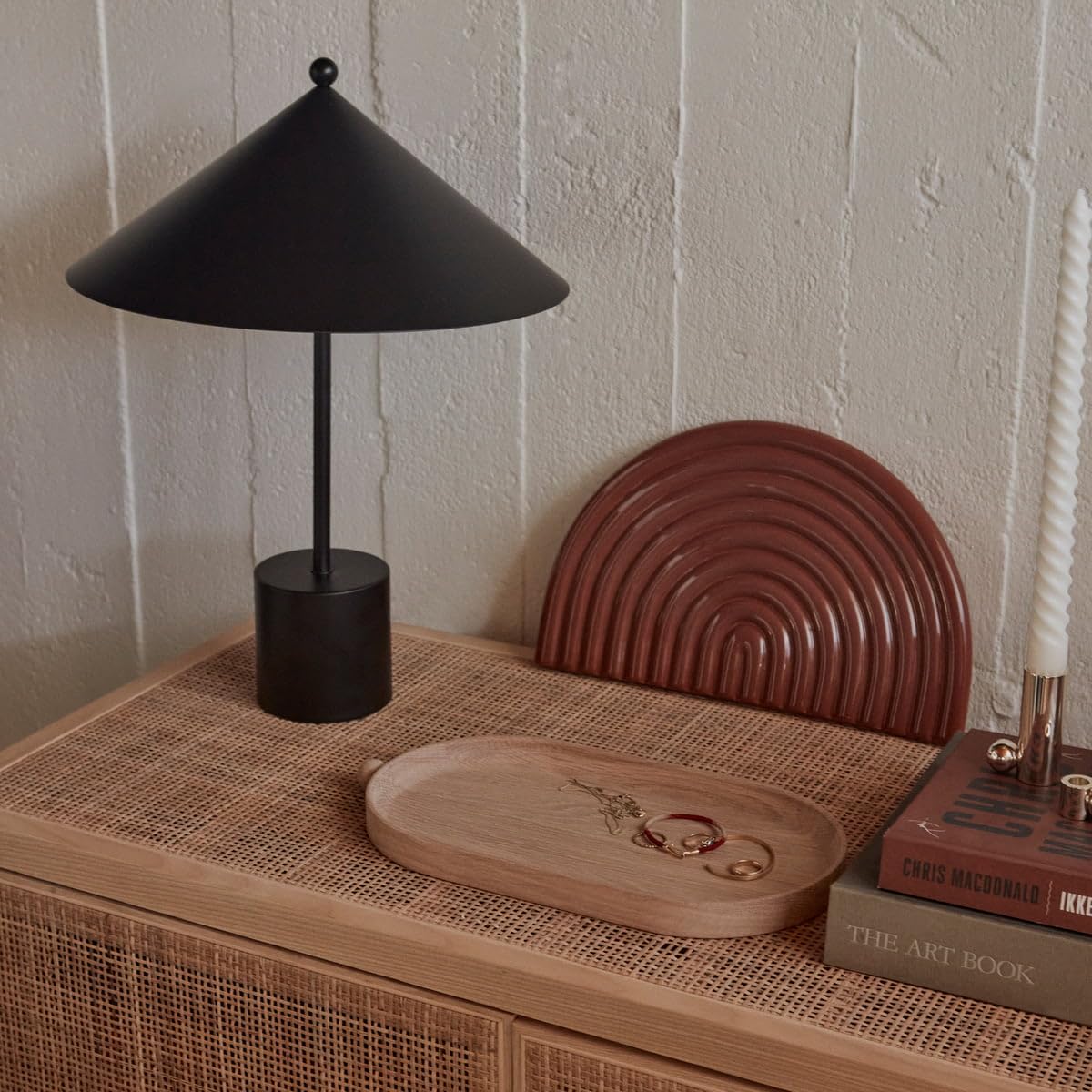OYOY Living Inka Wood Tray - Holztablett Tablett Oval zum Servieren und Präsentieren Organisieren - Eiche 34x18x2 cm