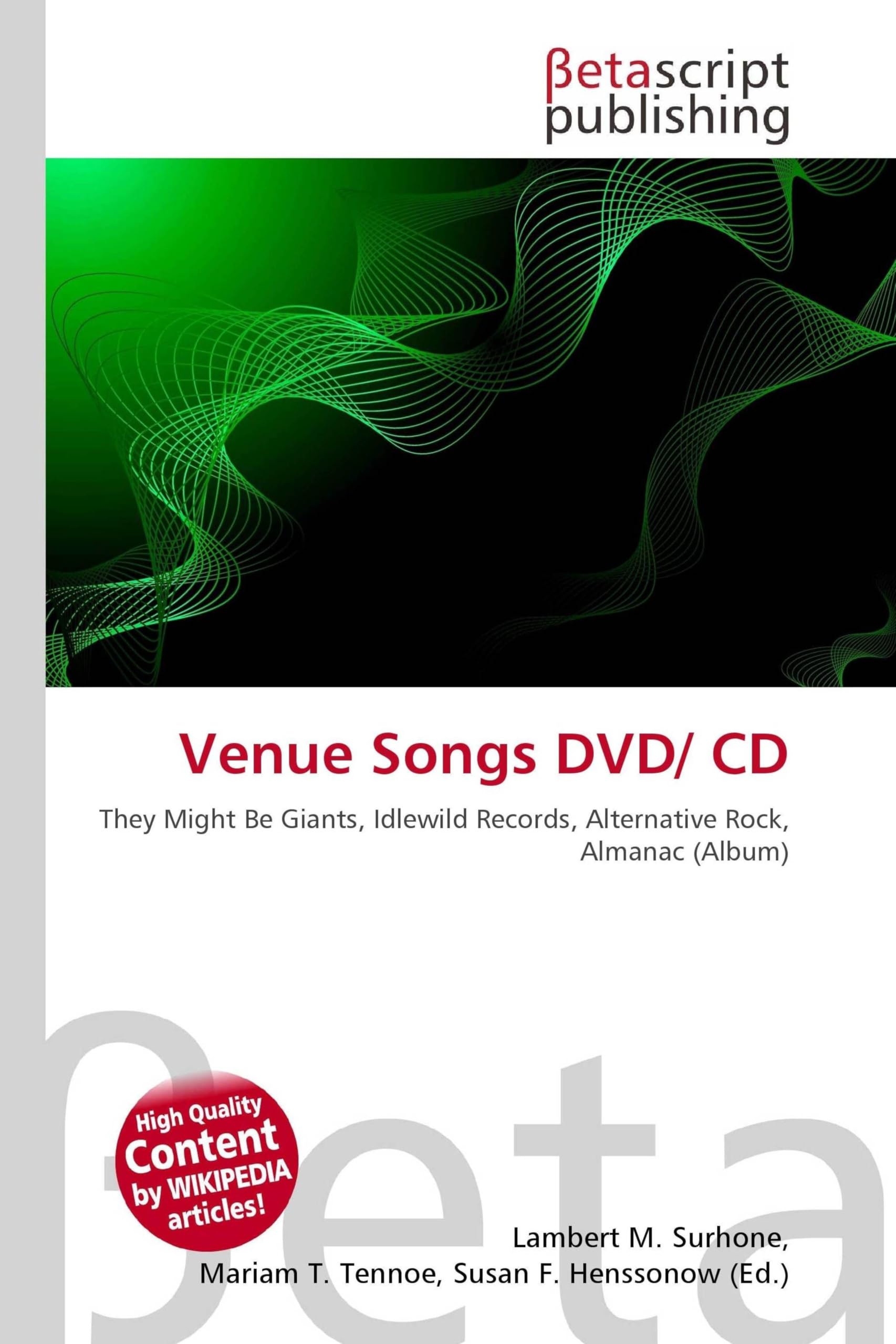 Venue Songs DVD/ CD: They Might Be Giants, Idlewild Records, Alternative Rock, Almanac (Album)