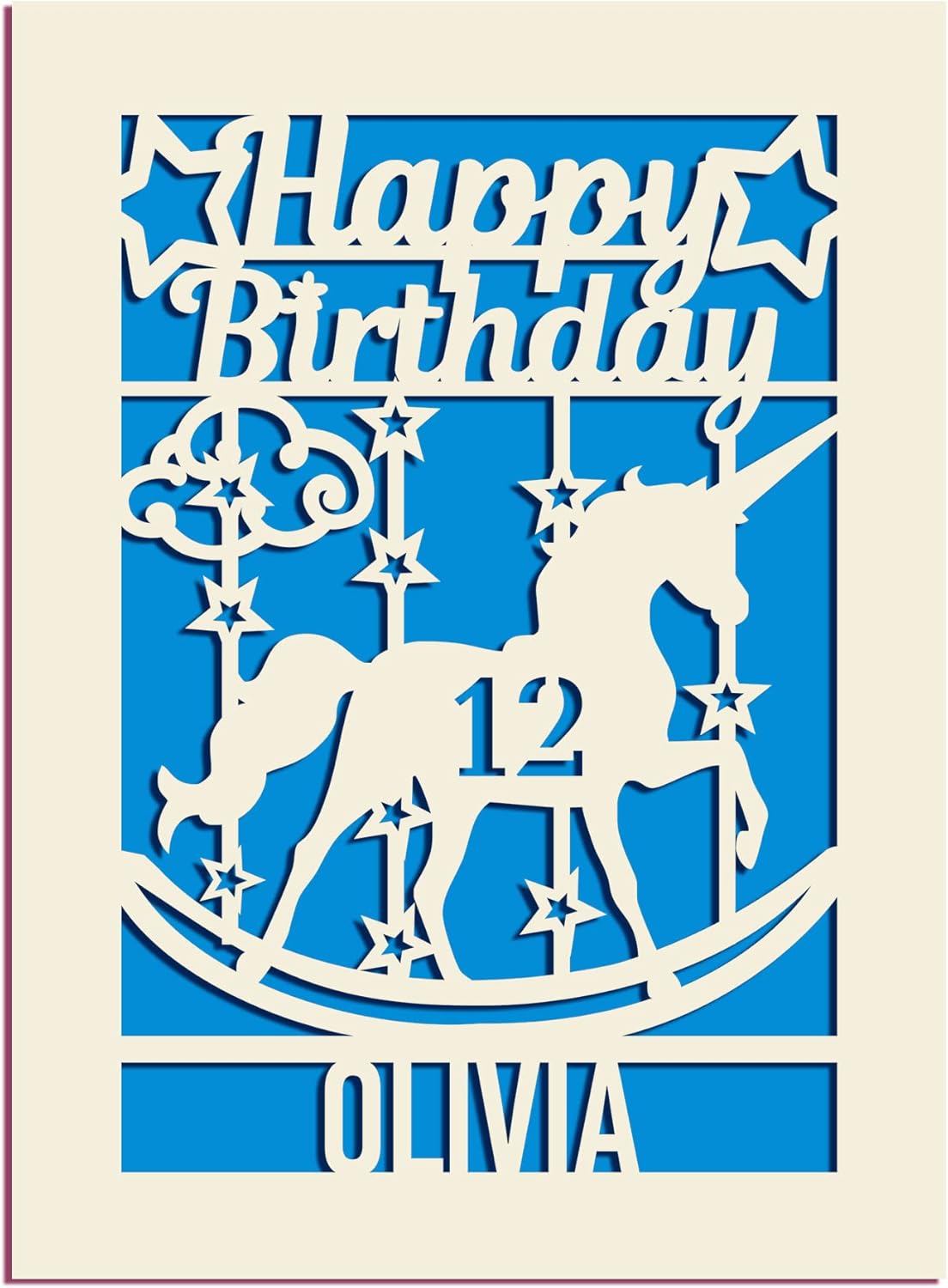 EDSG Personalized Birthday Card for Girls Happy Birthday