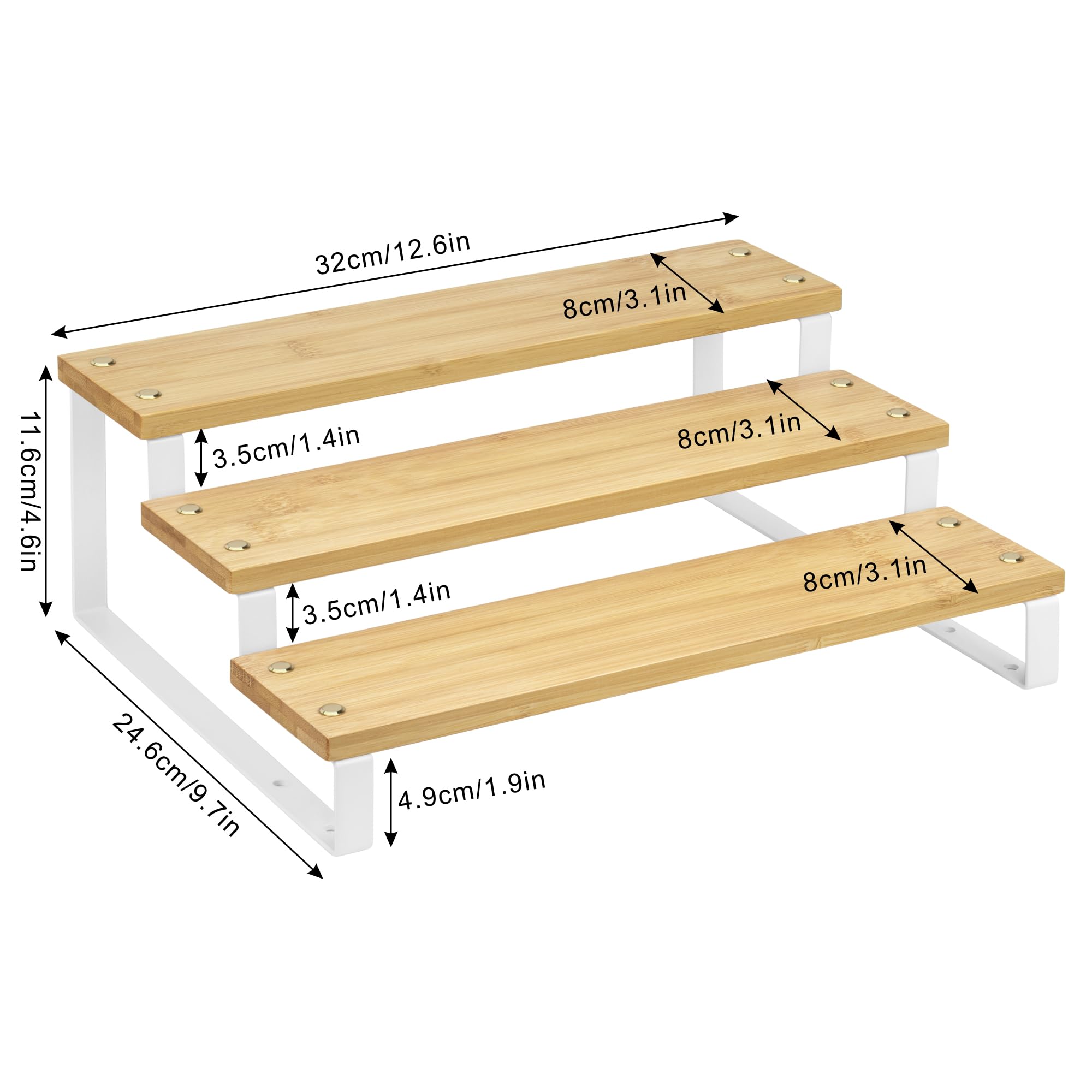 ASTOTSELL Spice Rack Kitchen Cabinet Organizer - 3 Tier Seasoning Organizer Shelf, Step Spice Storage Holder for Kitchen Cabinet, Pantry, Cupboard, Countertop
