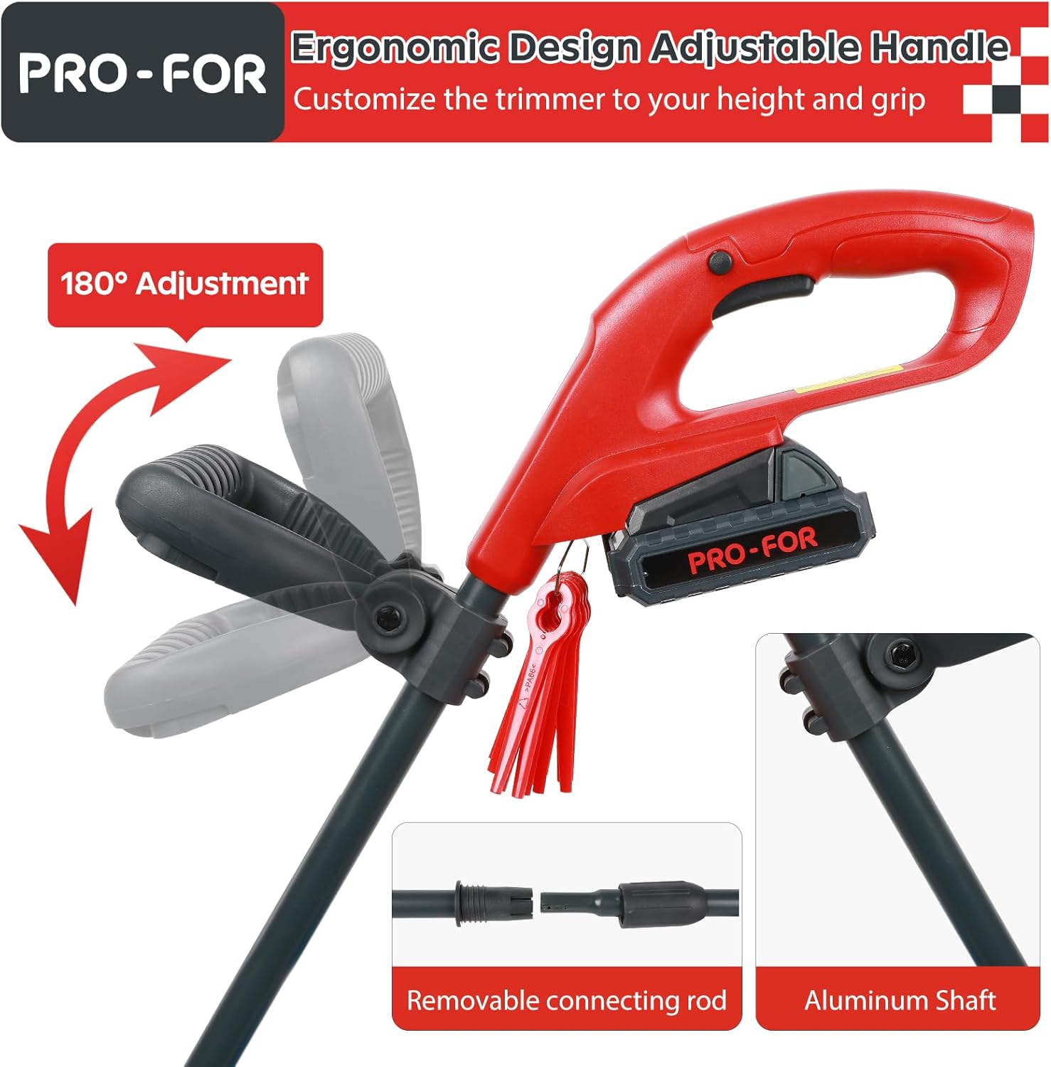 Ultimate Lawn Care Bundle: 20V Cordless Stringless Grass Trimmer + 3x100FT Heavy-Duty 3.2oz Weed Barrier Fabric with Pegs