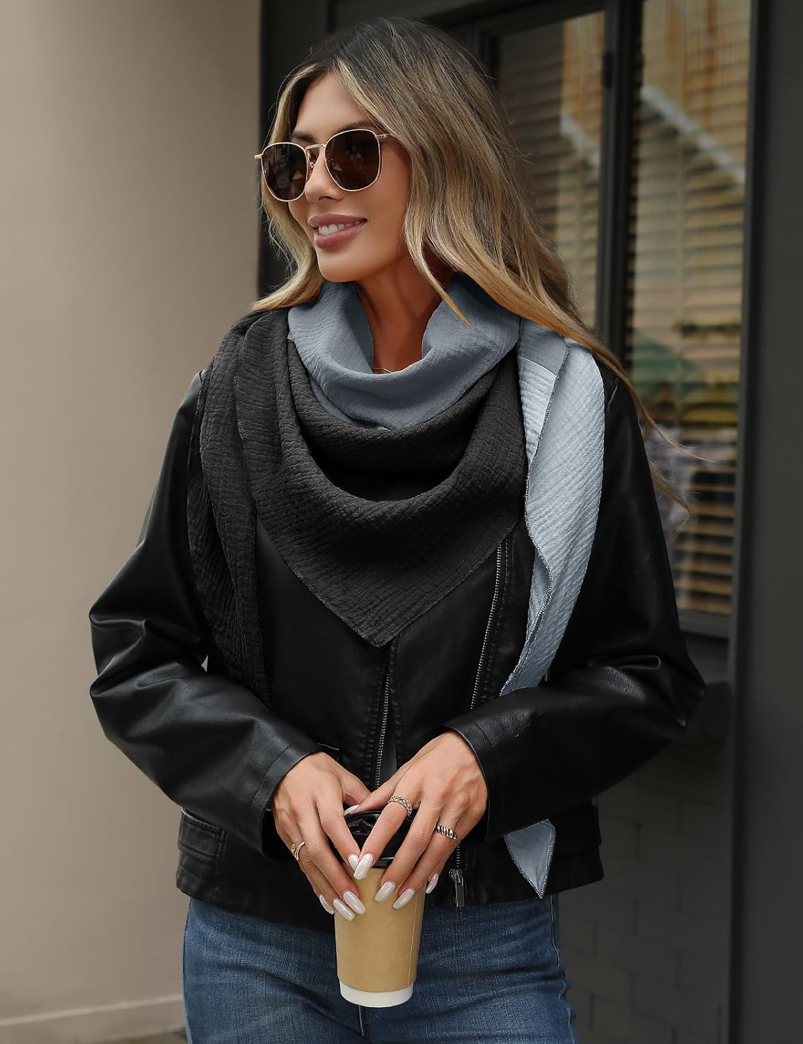 Pañuelos Mujer Bufanda De Punto Triangular Cálido Para Mujer Pure