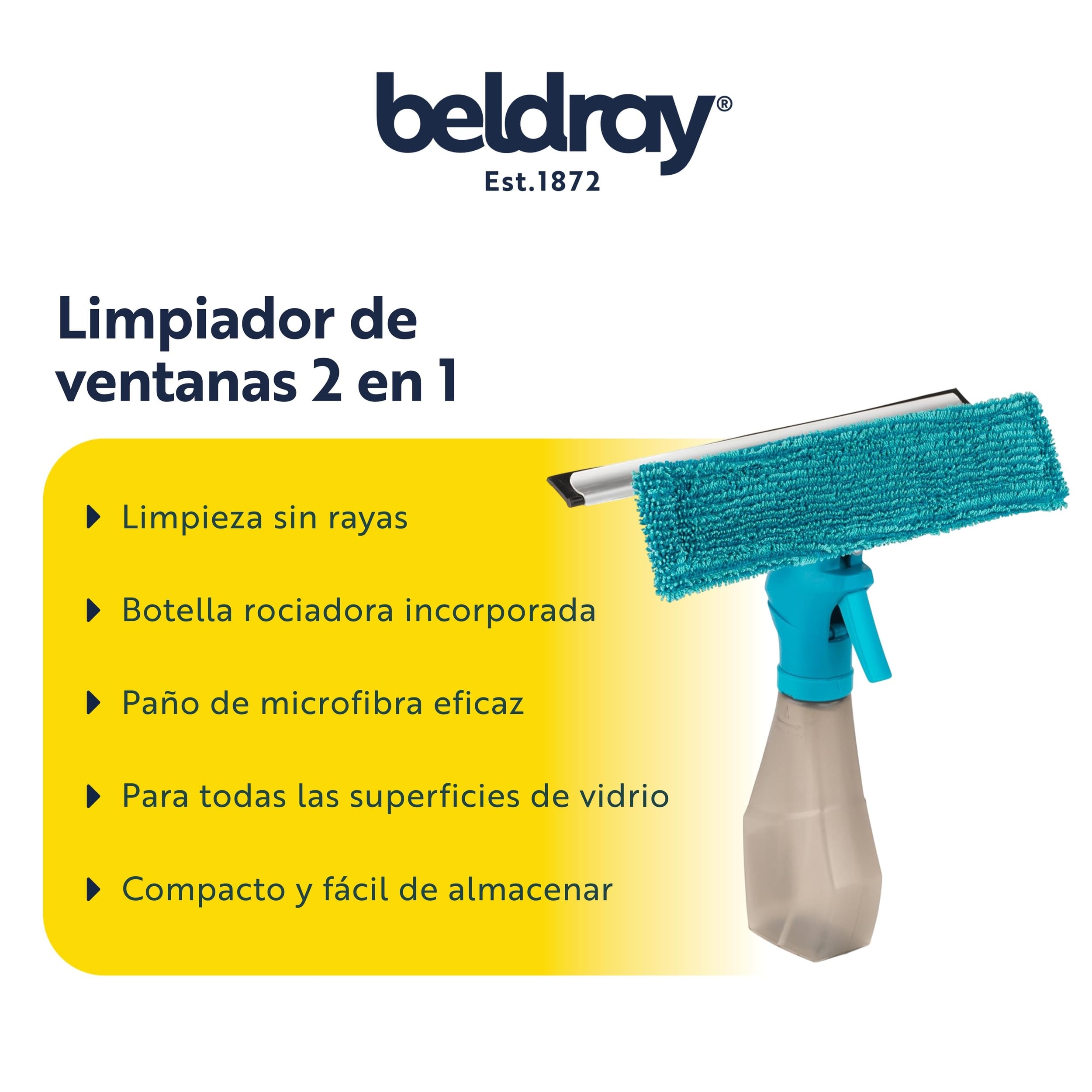 Limpiador para ventanas con pulverizador Beldray LA024275TQ, turquesa
