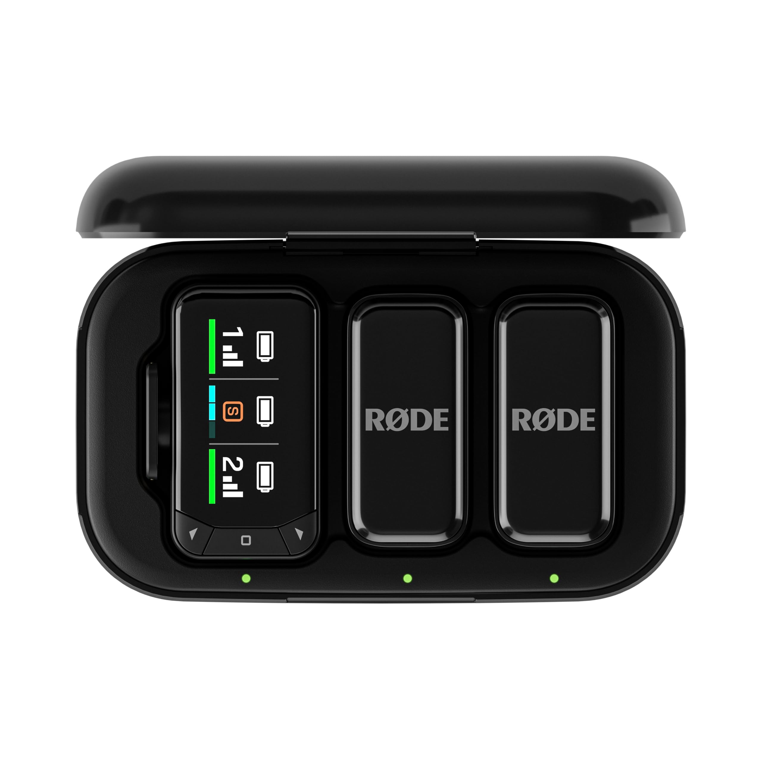 RØDE Wireless Micro Kompaktes kabelloses Mikrofon-Kamerakit Zwei Mikrofone Kamerareceiver Smartphone-Receiver Ladecase USB-C Schwarz