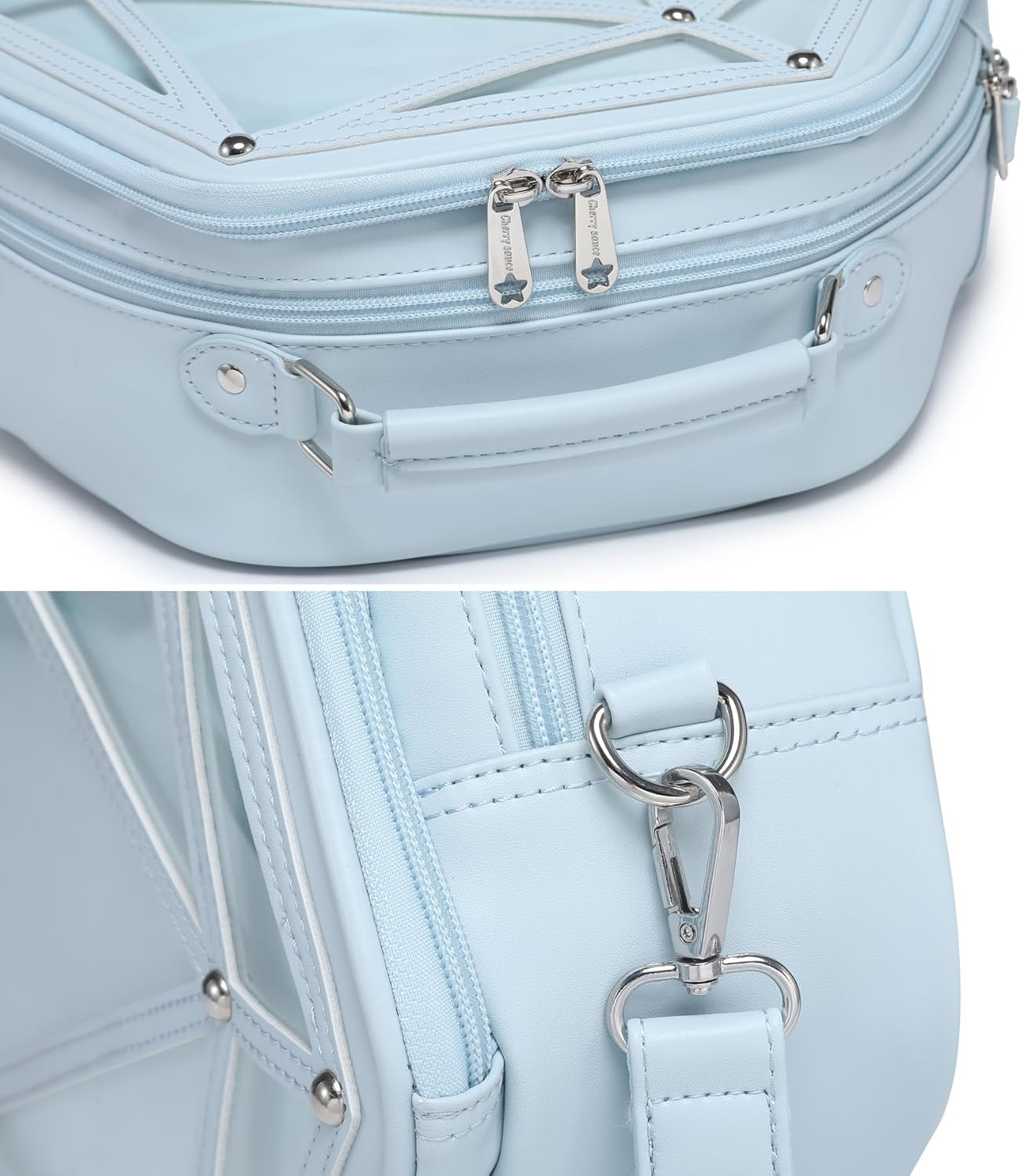 CHERRY SAUCE Star Ita Bag PU Crossbody Shoulder Bag Backpack Multi-Purpose Pins Display - Image 6