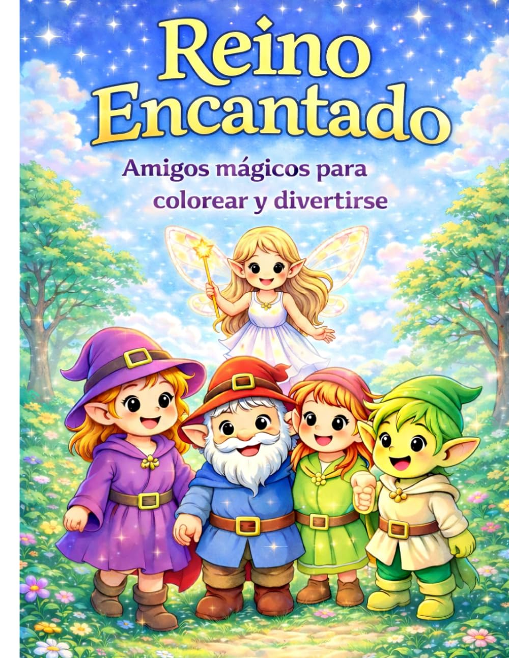Reino Encantado: Amigos mágicos para colorear y divertirse