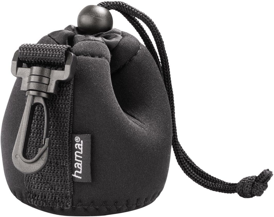 Hama 126693 | Small Neoprene Pouch for Camera Lens, Black