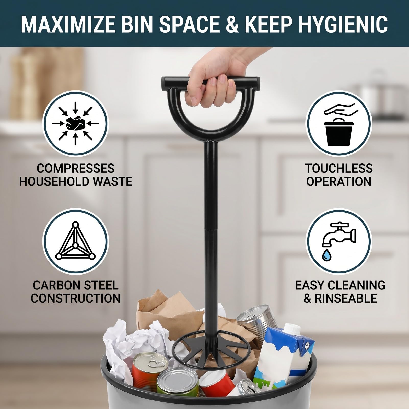 Compresor de Basura Manual para Eliminación de Residuos sin