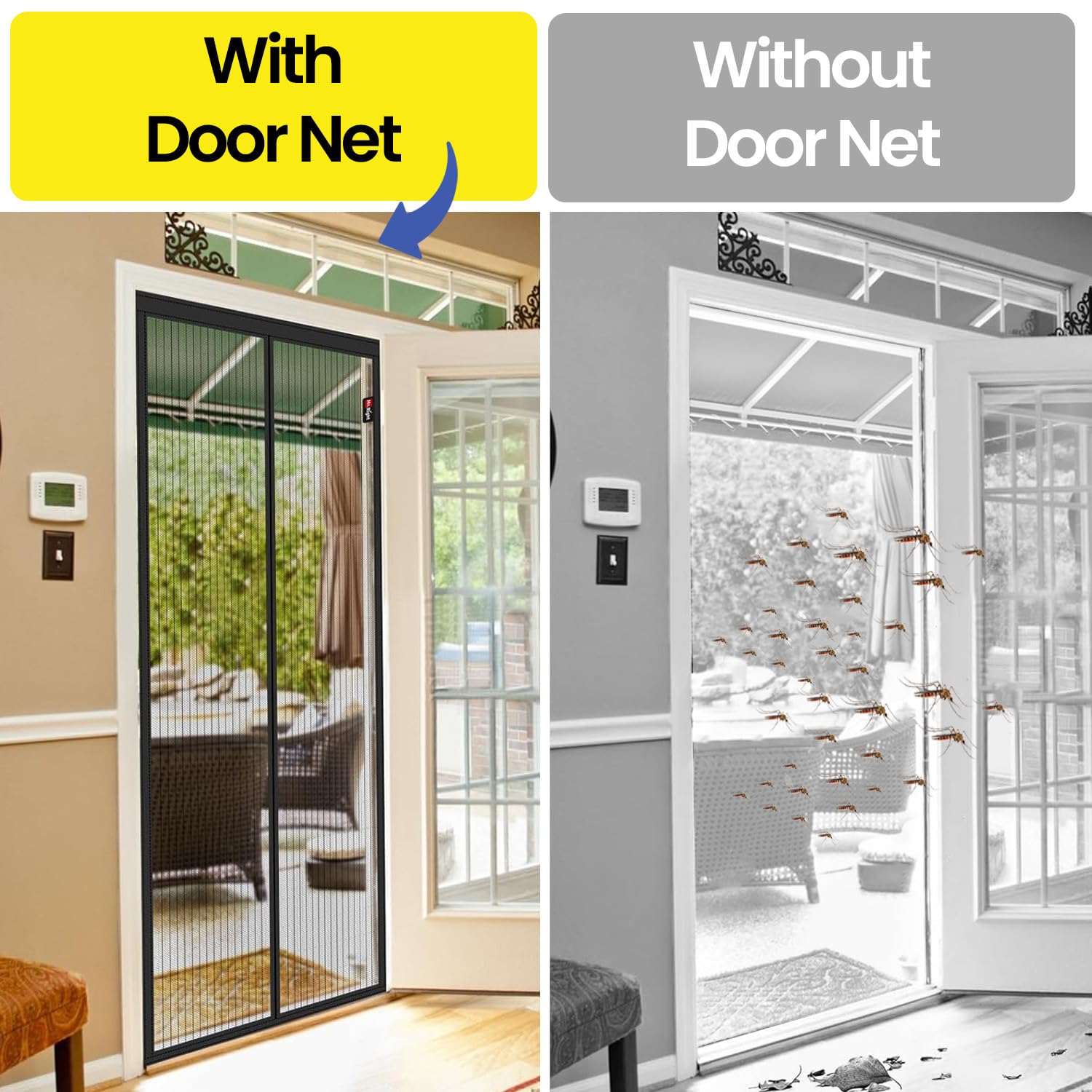 Magnetic Mosquito Net - Keep Bugs Out! -2 Magnetic Mosquito Net - Keep Bugs Out! -2