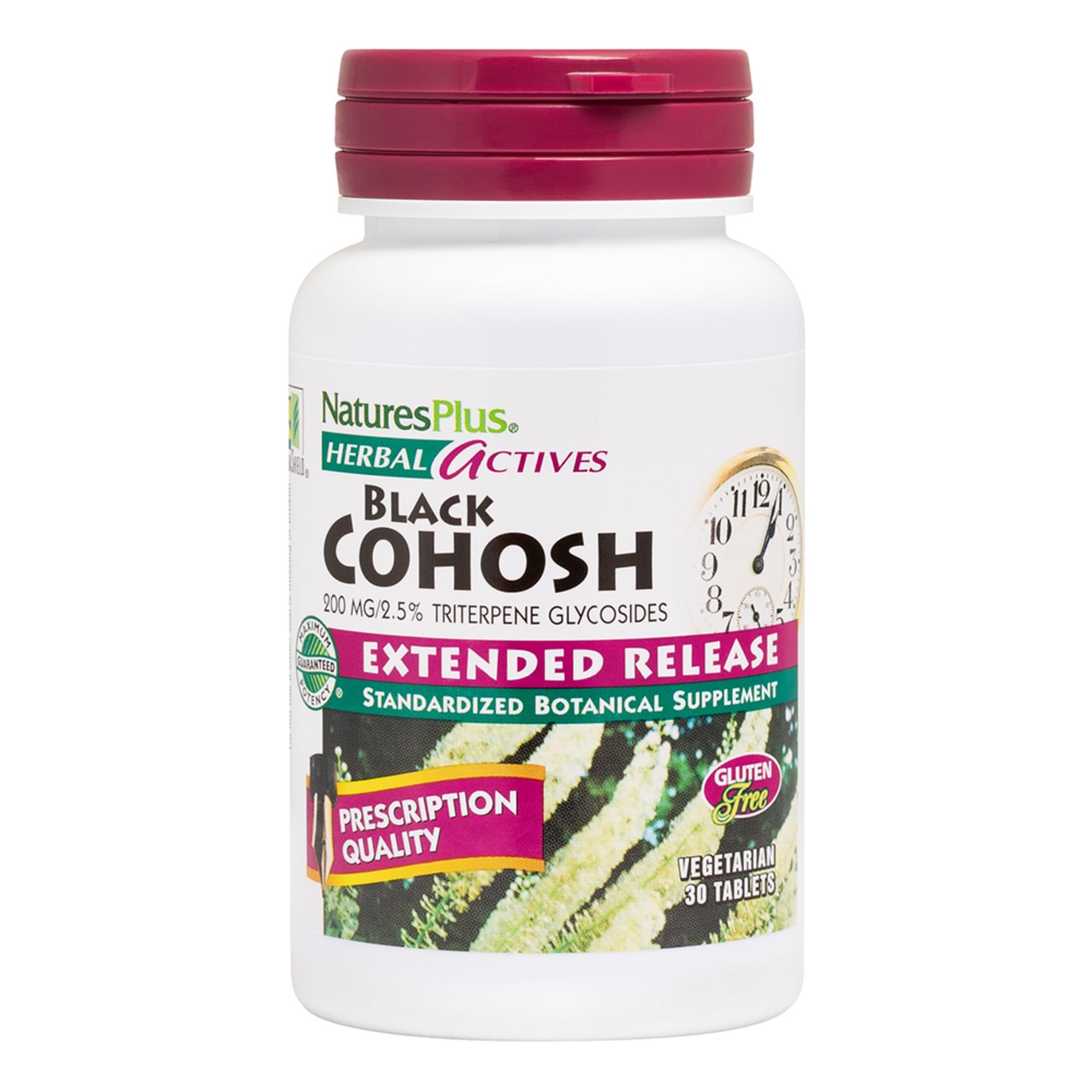 Herbal Actives Black Cohosh - 30 Tablets - Nutritional Support for Well-Being During Menopause - Vegetarian, Gluten Free - 30 Servings