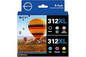 Epson 312XL Ink Cartridges Combo Pack (6-Pack) for Expression Printers