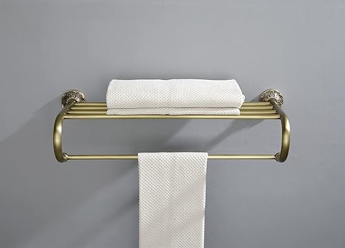 Miniatura 2 de Toallero + gancho de pared + toallero de 24 pulgadas, juego de accesorios de baño de latón