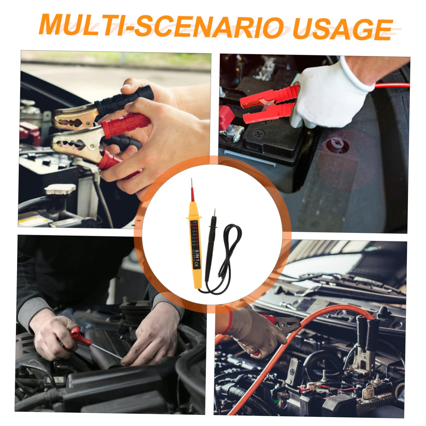 ULTECHNOVO 5pièces Testeur De Tension Électrique Multifonction Outil De Diagnostic Automatique Léger Pour Véhicules Vérification Précise Des Circuits Pour Électriciens