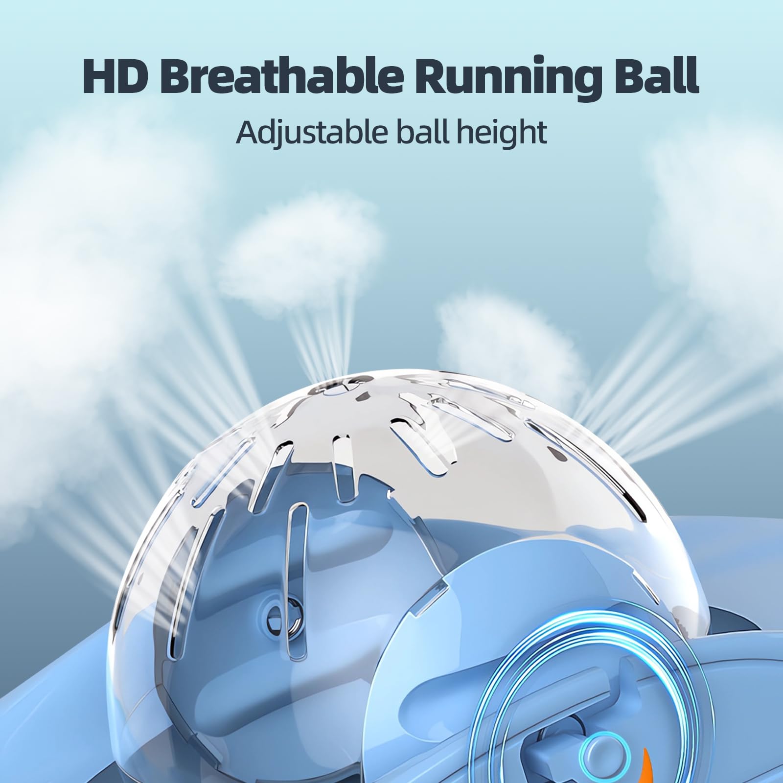 Pelota de ejercicio silenciosa para hámster, con diseño ventilado, juguete de fitness seguro y duradero para uso nocturno, superficie antideslizante y cubierta extraíble, rueda de correr para