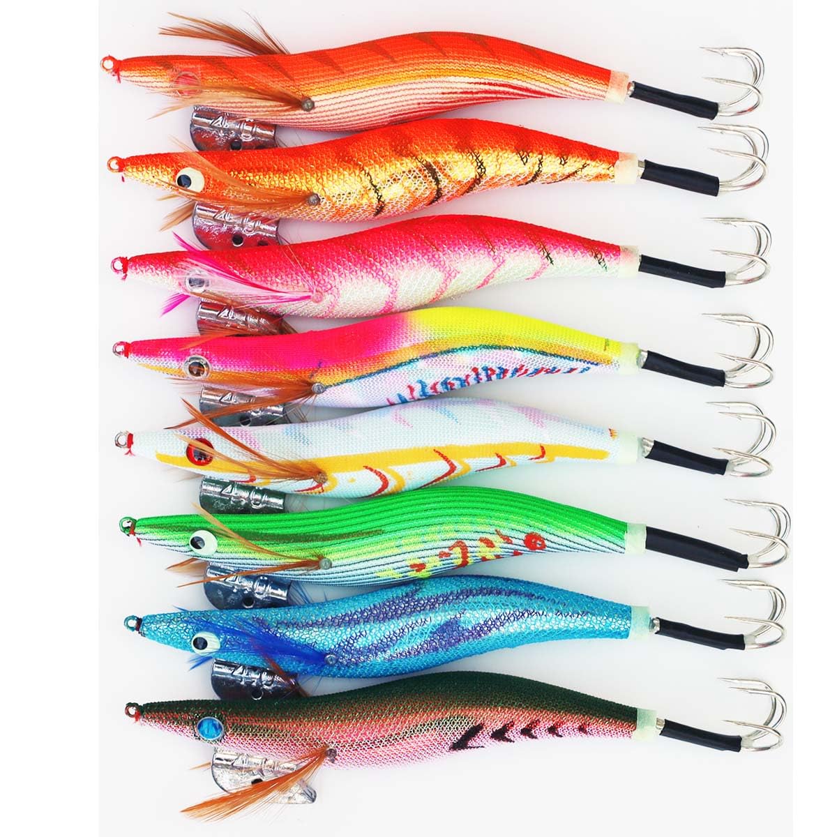 Amazon | 釣り具 蛸 タコ釣り 4.0号 エギ 8色柄 8本 セット