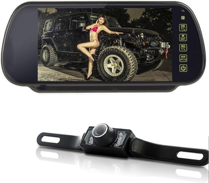 Amazon 車バックカメラ 7インチ ミラー バックモニター ナンバープレートに取り付け 赤外線暗視機能付き Cocar オンダッシュモニター オンダッシュモニター 車 バイク