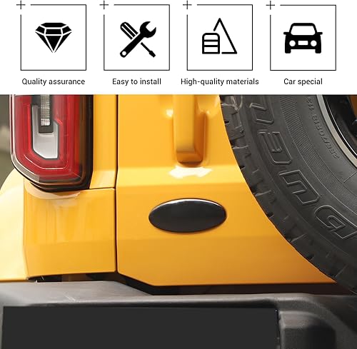 Miniatura 3 de Hoolcar Emblema superpuesto para puerta trasera, emblema para puerta trasera, accesorios exteriores compatibles con Ford Bronco, Bronco Sport