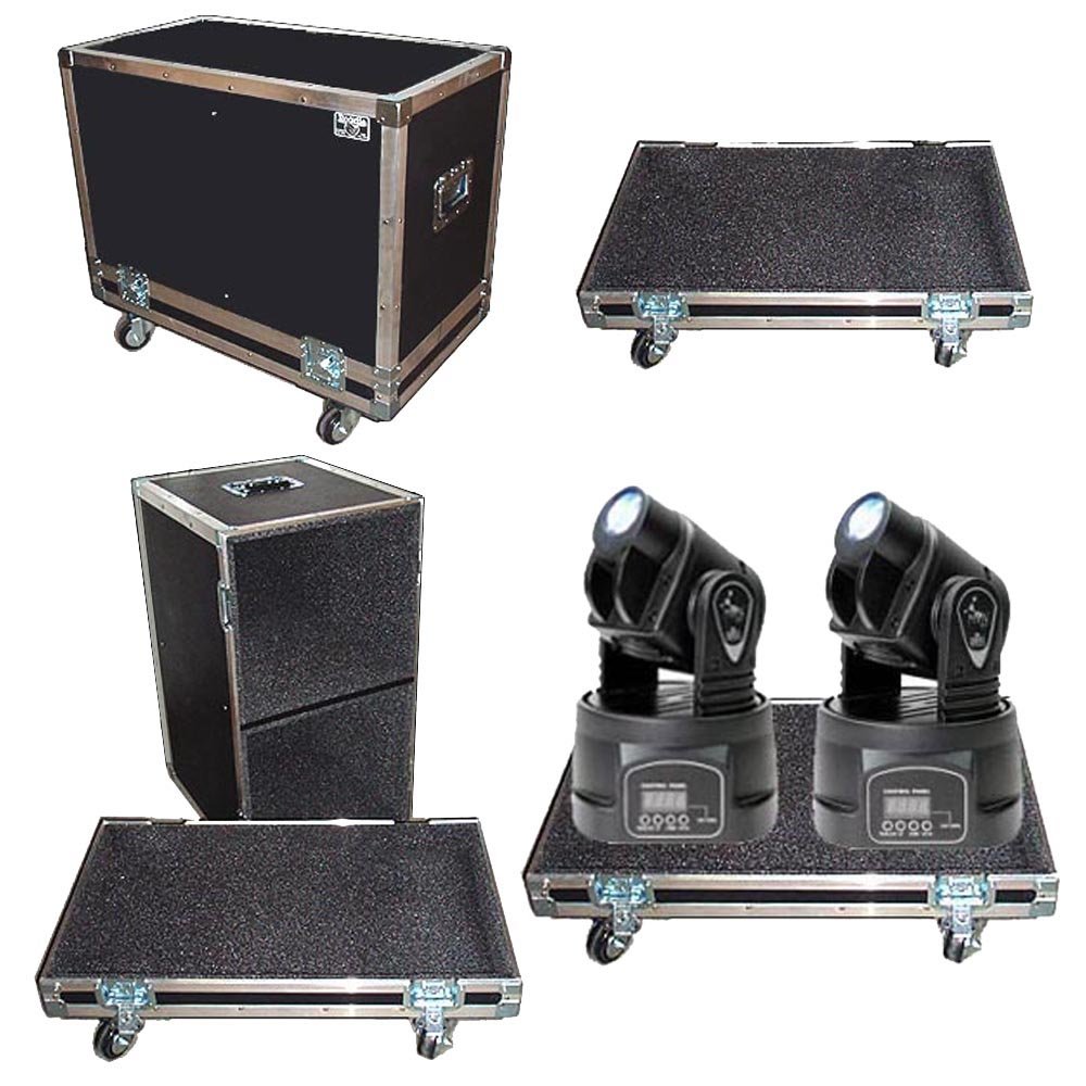 Lighting ATA 2 in 1 Case 1/4 Ply Medium Duty Tray Style for American Dj Accu Spot Pro Moving Head