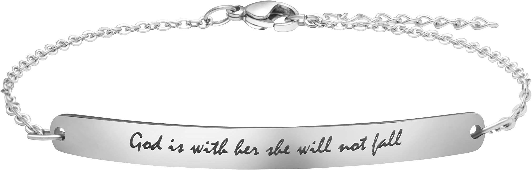 JoycuFF Personalized Gifts for Women Motivational Friendship Bracelets Inspire Mantra Message Engraved
