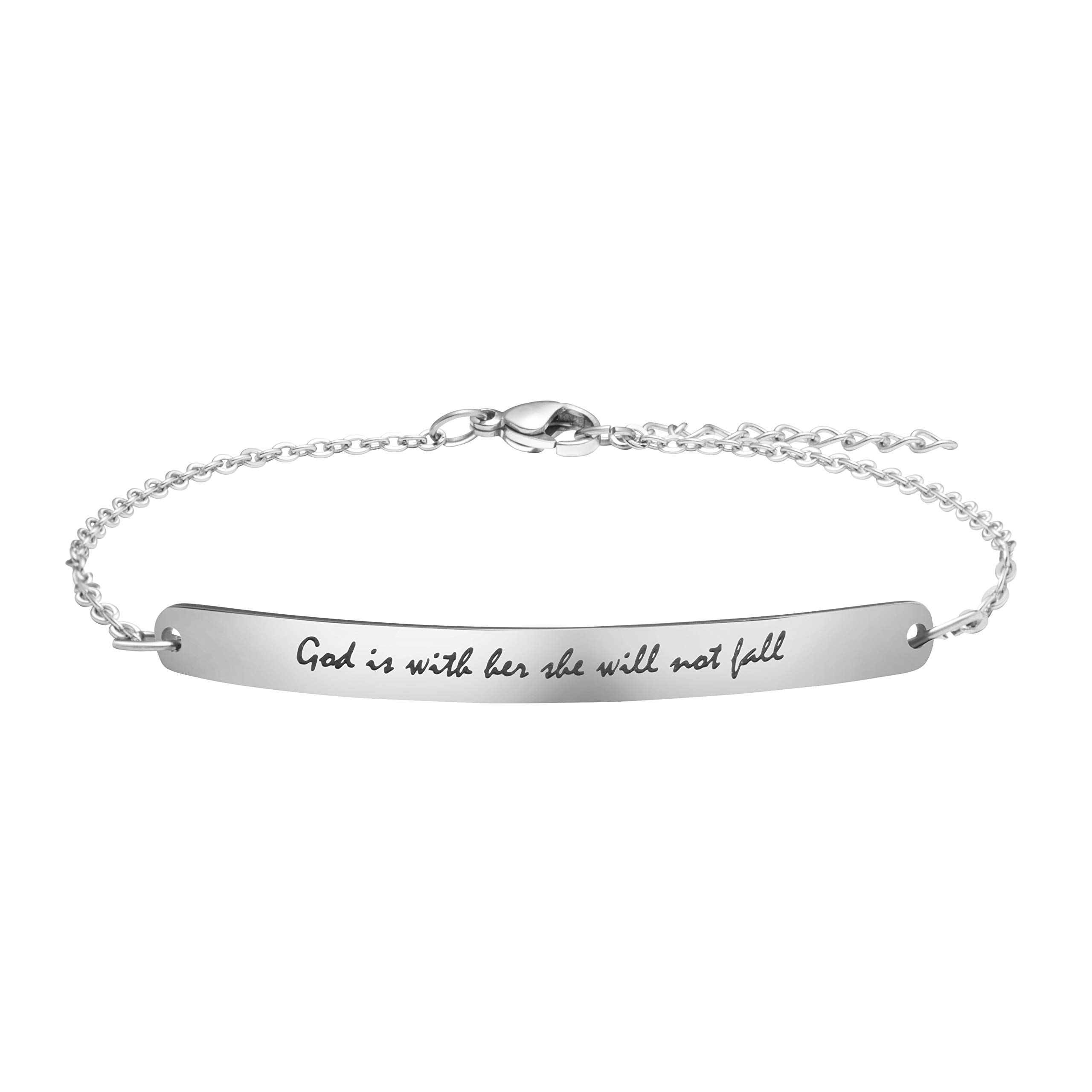 JoycuFF Personalized Gifts for Women Motivational Friendship Bracelets Inspire Mantra Message Engraved