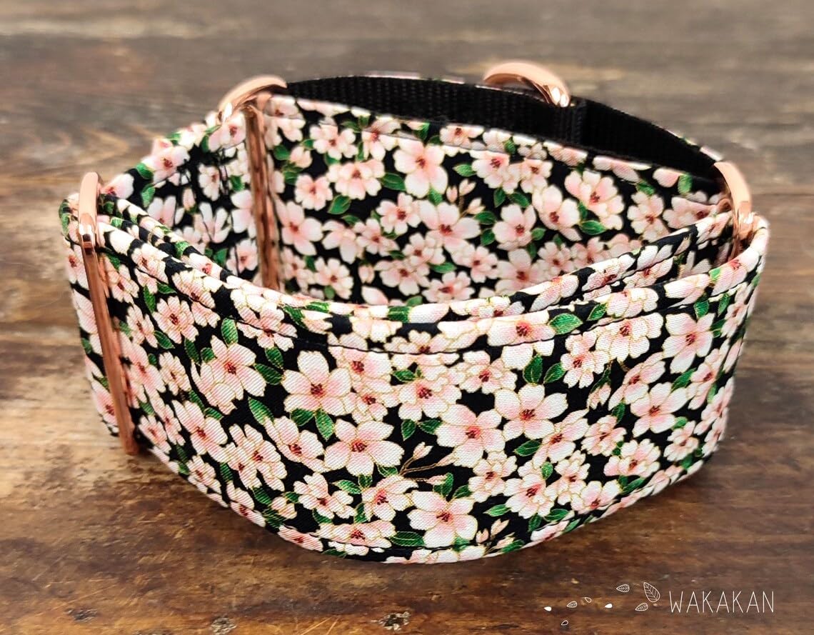 Collar Martingale Para Perro: Sakura, Hecho a Mano en España por Wakakán