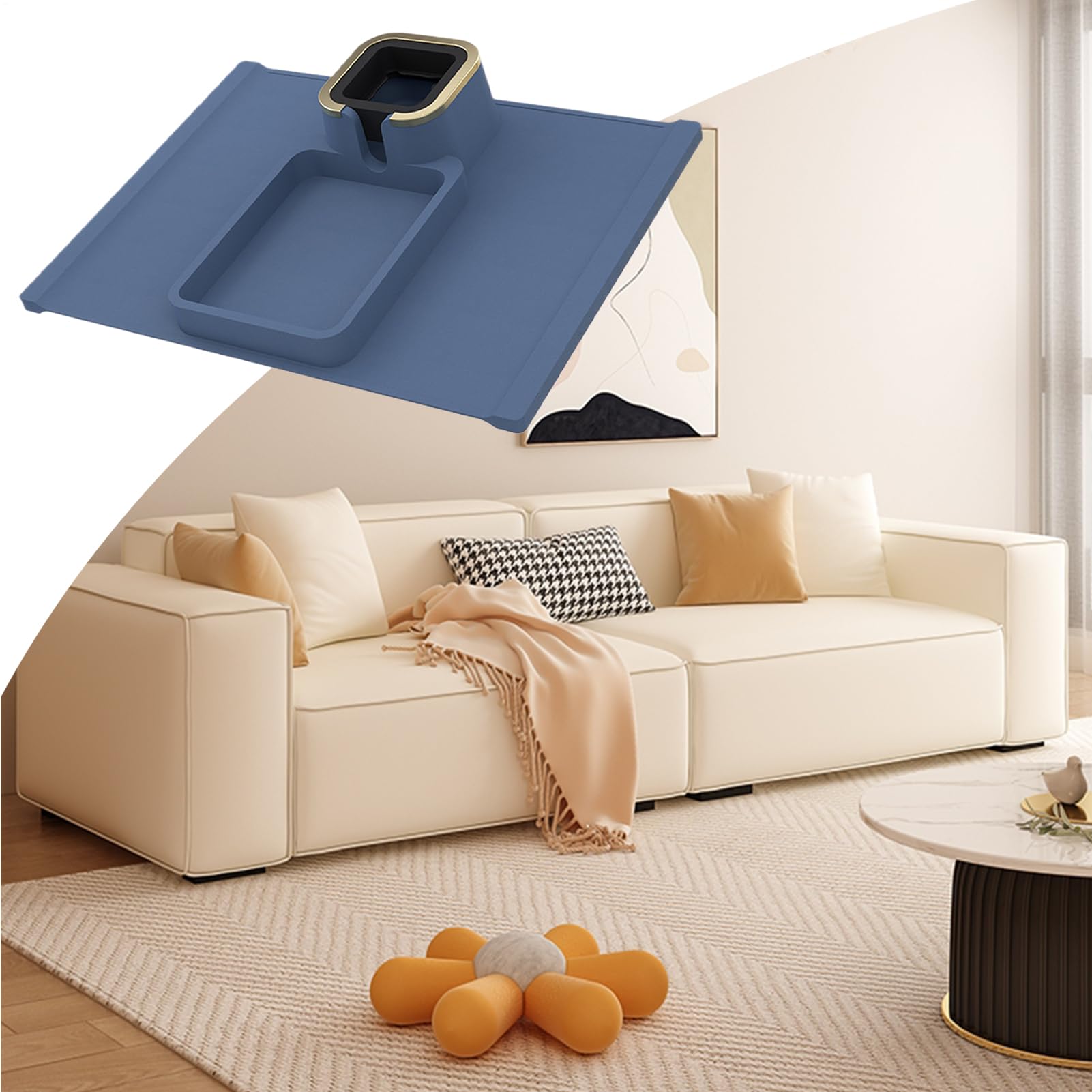 Couch-Tablett Armlehnen-Organizer, Fernbedienung, Handy