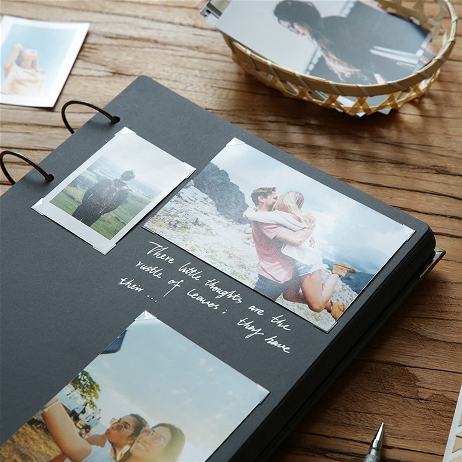 Album Fotografico A4 Dark Green Photo Photo Album Book fai da te appiccicoso dipinto a mano Memory Book Interstitial Home-Made Souvenir Book Album for famiglie for regali di compleanno Album foto