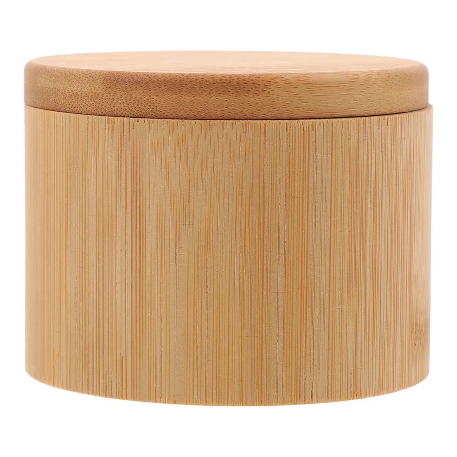 Luoaxinn One Color Wooden Salt Cellar Spice Container Small Seasoning Jar Kitchen Salt Box Condiment Holder Airtight Multi Purpose Essential