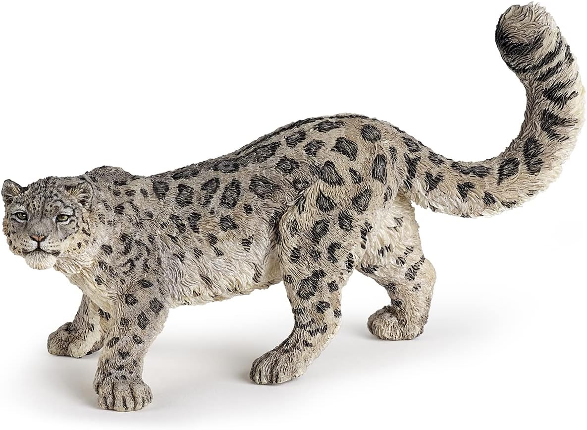 Papo - Realistic Snow Leopard Figure Toy for Kids - Ages 3+ - Wild Life Collection - Educational Play Mountain Animals - Gift Idea Toy for Girls and Boys - 11 Cm