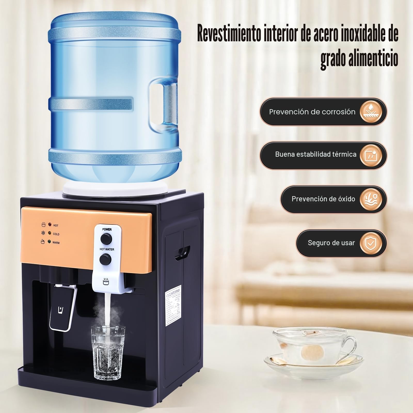 Dispensador de Agua con función de refrigeración y calefacción, dispensador de Agua Caliente dispensador de Agua fría para el hogar, Oficina, Restaurante, dispensador eléctrico de Agua Potable con