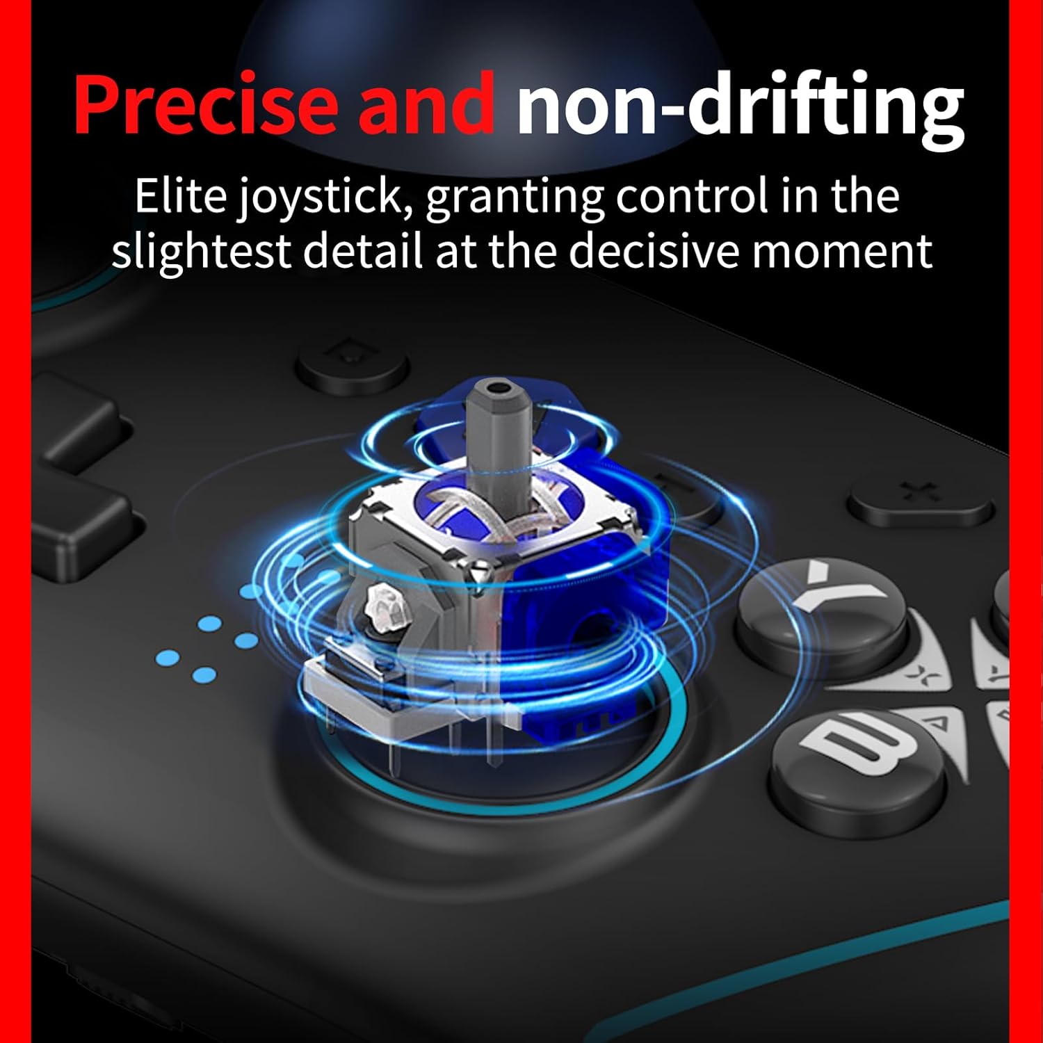 NBCP X6 Wireless Bluetooth Pro Controller Compatible with Nintendo switch controller For Switch 2 controller, PC, Android, iOS - 6-Axis Gyro, Dual 4-Level Vibration, Anti-Drift Joysticks, Turbo, 2 Back Buttons, Wake-Up & Photo Buttons - Image 7