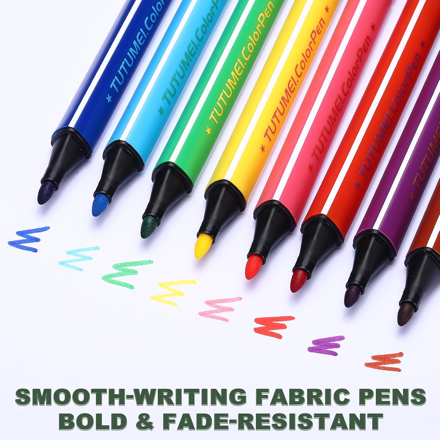 PATIKIL Coloring Markers, 12 Pack Dark Green Triangle Washable Coloring Drawing Doodling Markers Easy to Clean Bright Color Pen Bulk for Adult Coloring Books Home Office and Study Use image 5